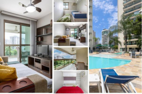 BARRA OLÍMPICO, FARMASI ARENA, ROCK IN RIO, PARQUE OLÍMPICO A PÉ, RIO CENTRO, 2 QUARTOS com ESTACIONAMENTO, PORTARIA 24h, PISCINA, Sauna e Parquinho Infantil - Ar Condicionado SALA E QUARTOS, TV com S